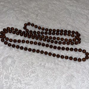 Brown beaded necklace